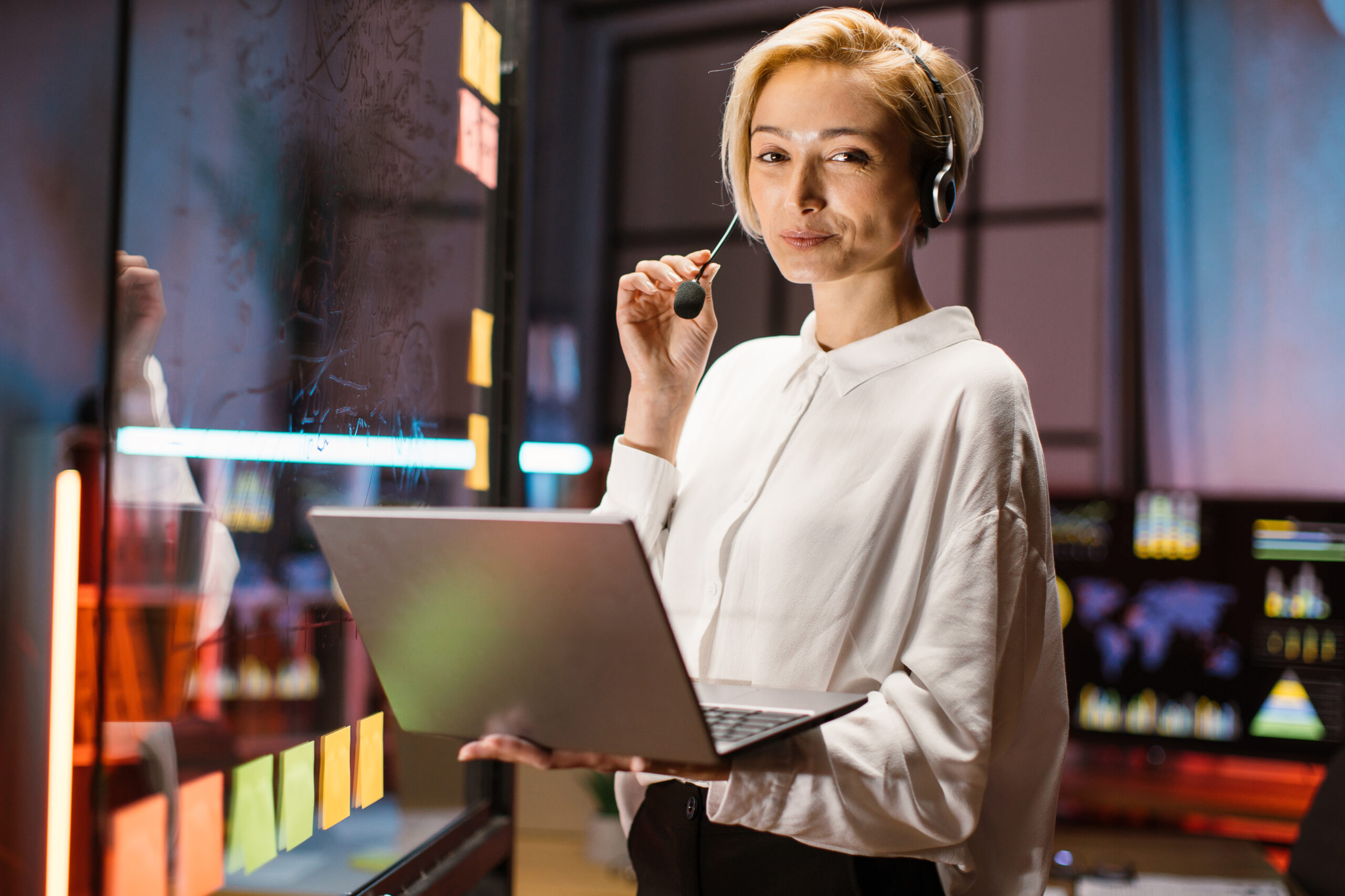 Businesswoman on a call